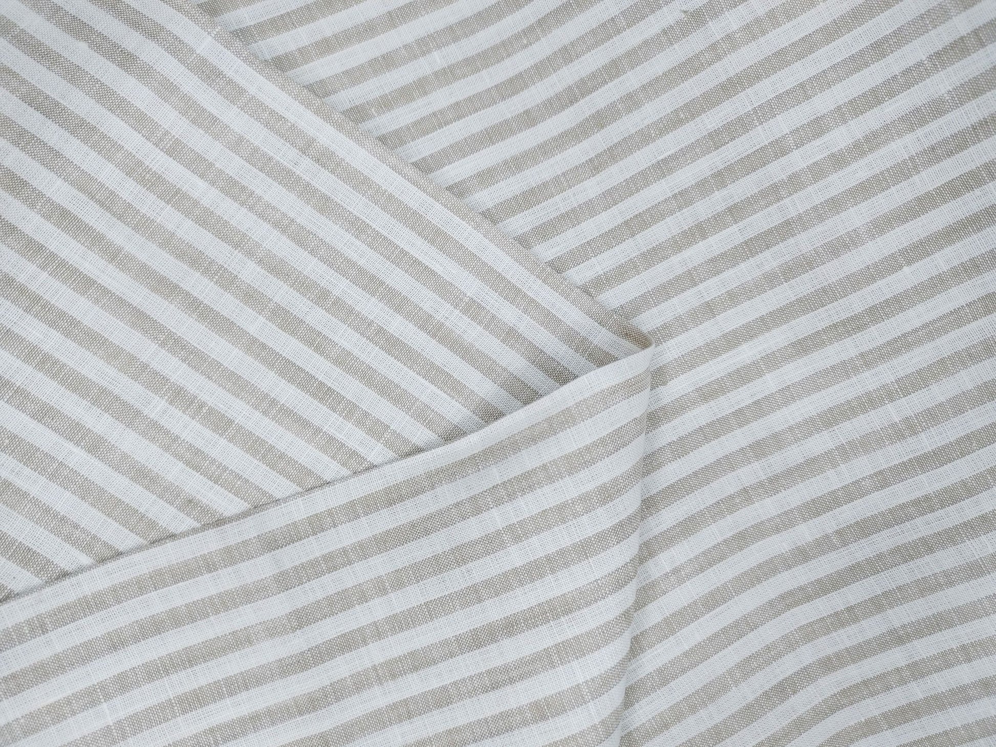 Light Filtering Striped Linen Curtains - Natural Semi-Sheer for Living Rooms & Bedrooms-4