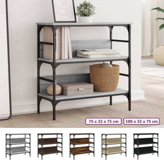 vidaXL Console Table Storage Hallway Living Room Furniture Engineered Wood-0